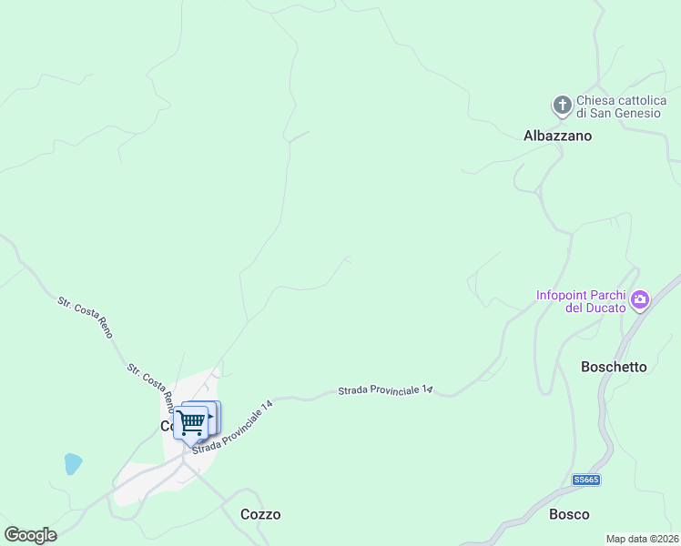 map of restaurants, bars, coffee shops, grocery stores, and more near 68 Strada delle Pieve in Provincia di Parma