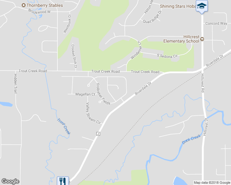 map of restaurants, bars, coffee shops, grocery stores, and more near 1079 Coronado Court in Hobart