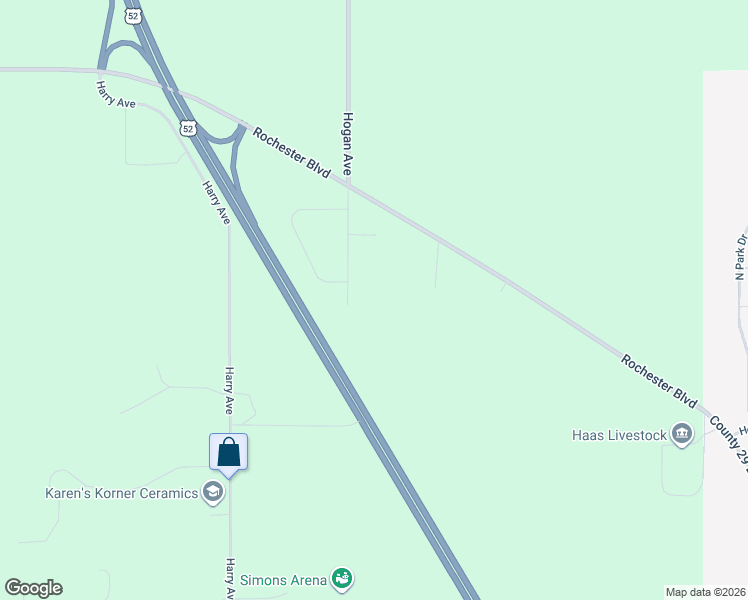 map of restaurants, bars, coffee shops, grocery stores, and more near 28476 Hogan Avenue in Randolph