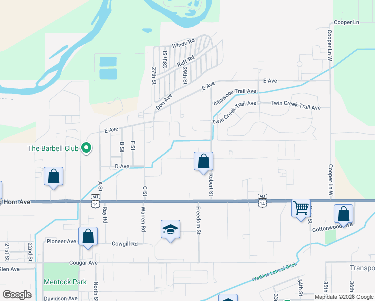 map of restaurants, bars, coffee shops, grocery stores, and more near 256 Covey Court in Cody
