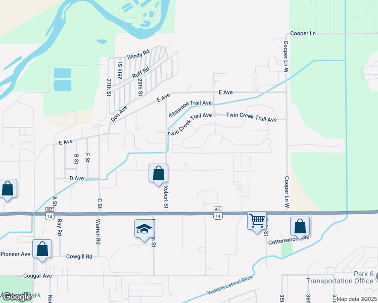 map of restaurants, bars, coffee shops, grocery stores, and more near 3105 Kent Avenue in Cody