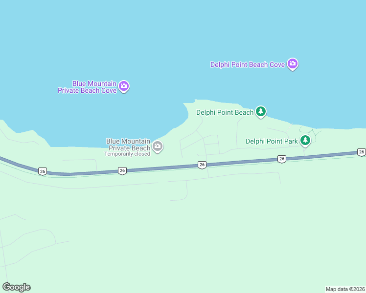 map of restaurants, bars, coffee shops, grocery stores, and more near 179 Rosie Street in Grey County