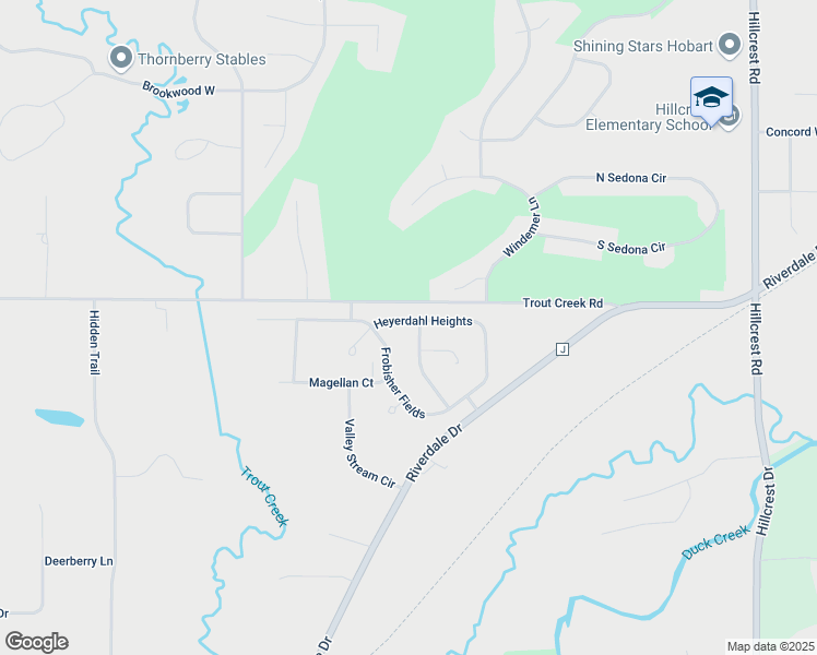 map of restaurants, bars, coffee shops, grocery stores, and more near 1020 Heyerdahl Heights in Hobart