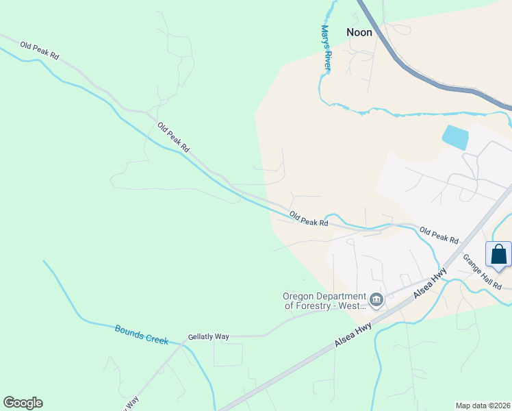 map of restaurants, bars, coffee shops, grocery stores, and more near 24326 Old Peak Road in Philomath
