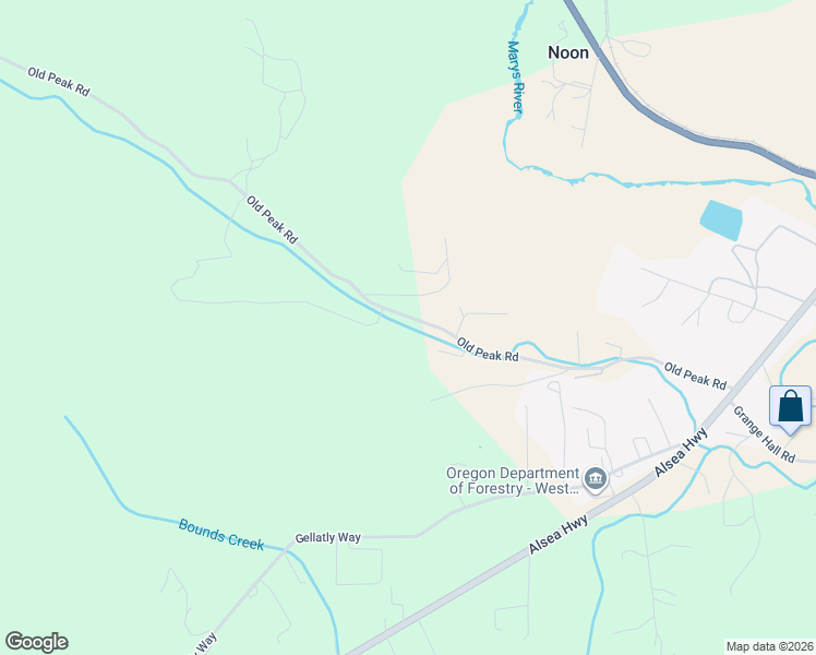 map of restaurants, bars, coffee shops, grocery stores, and more near 24326 Old Peak Road in Philomath