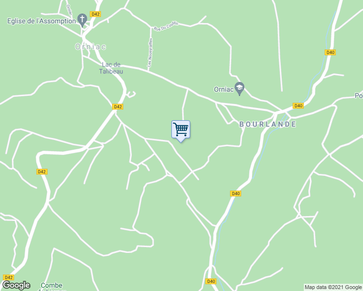 map of restaurants, bars, coffee shops, grocery stores, and more near in Lot