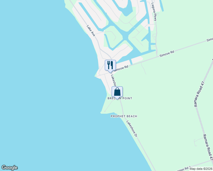 map of restaurants, bars, coffee shops, grocery stores, and more near 2746 Lone Birch Trail in Brechin