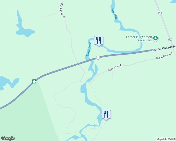 map of restaurants, bars, coffee shops, grocery stores, and more near 330 Black River Road in Hastings County