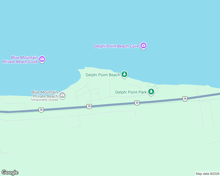 map of restaurants, bars, coffee shops, grocery stores, and more near Deer Lane in Grey County