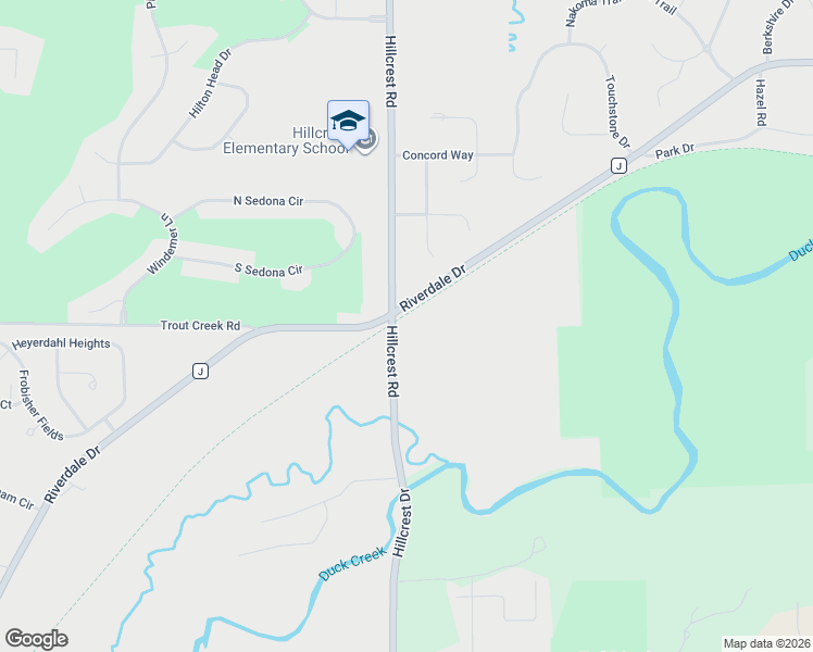 map of restaurants, bars, coffee shops, grocery stores, and more near 4090 Hillcrest Drive in Hobart