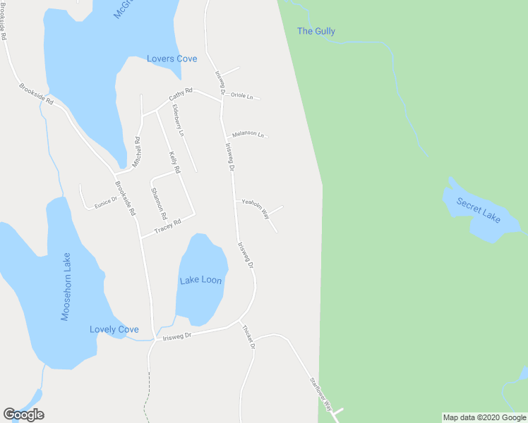 map of restaurants, bars, coffee shops, grocery stores, and more near Yeaholm Way in Brookside