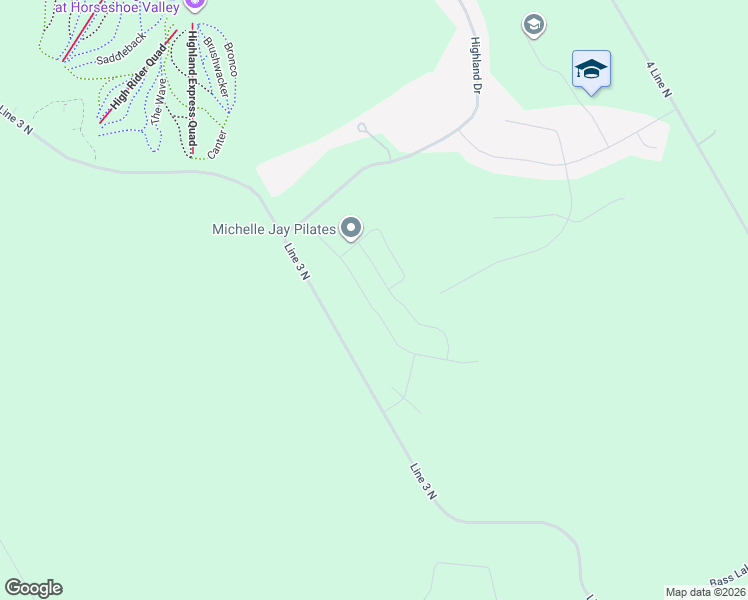 map of restaurants, bars, coffee shops, grocery stores, and more near 41 Landscape Drive in Simcoe County