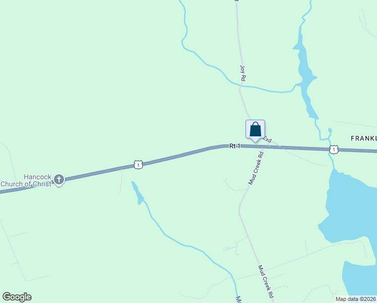 map of restaurants, bars, coffee shops, grocery stores, and more near 576 U.S. 1 in Hancock