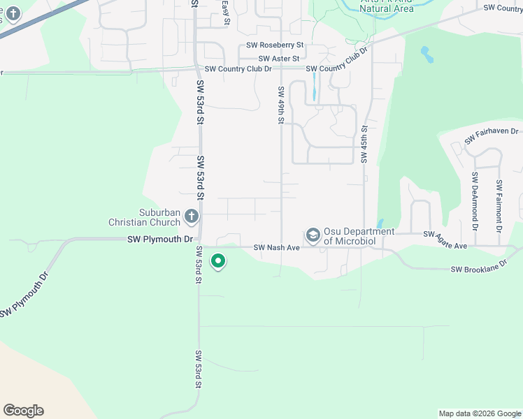 map of restaurants, bars, coffee shops, grocery stores, and more near 2650 Southwest 49th Street in Corvallis
