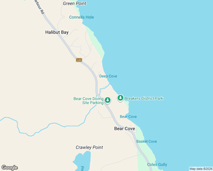 map of restaurants, bars, coffee shops, grocery stores, and more near 446 Ketch Harbour Road in Halibut Bay