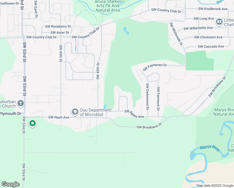 map of restaurants, bars, coffee shops, grocery stores, and more near 2784 Southwest Titleist Circle in Corvallis
