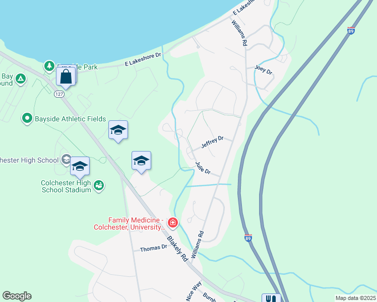 map of restaurants, bars, coffee shops, grocery stores, and more near 148 Jeffrey Drive in Colchester