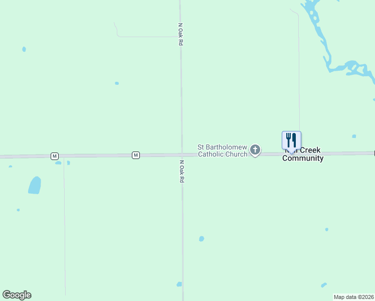 map of restaurants, bars, coffee shops, grocery stores, and more near 2596 County Road M in Stevens Point