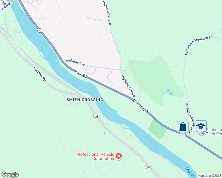 map of restaurants, bars, coffee shops, grocery stores, and more near 204 River Road in Mexico