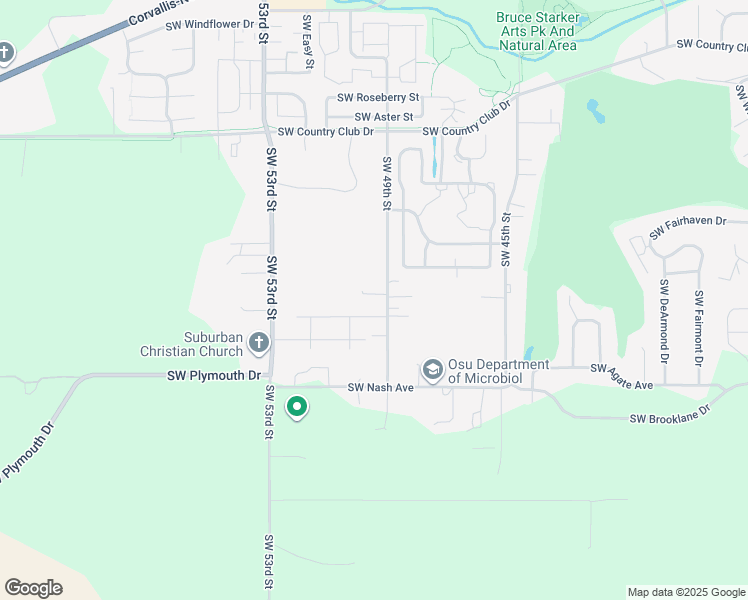 map of restaurants, bars, coffee shops, grocery stores, and more near 2444-2472 SW 49th St in Corvallis