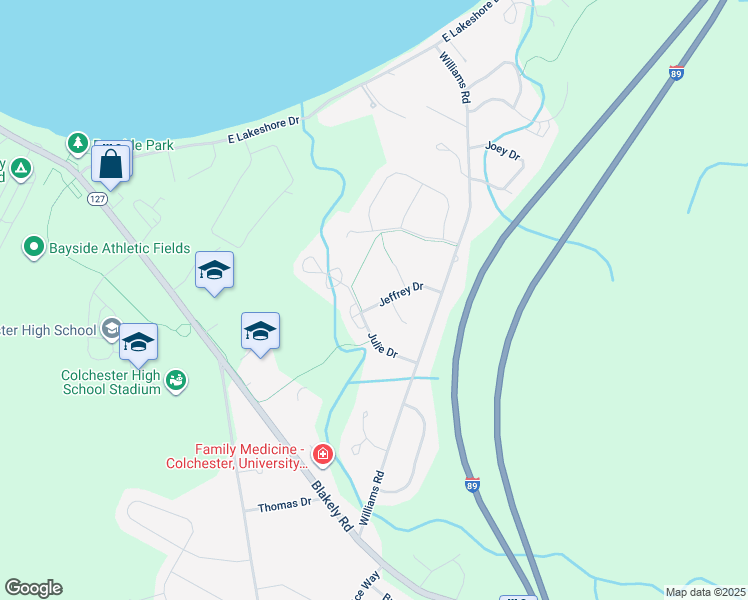 map of restaurants, bars, coffee shops, grocery stores, and more near 148 Jeffrey Dr in Colchester