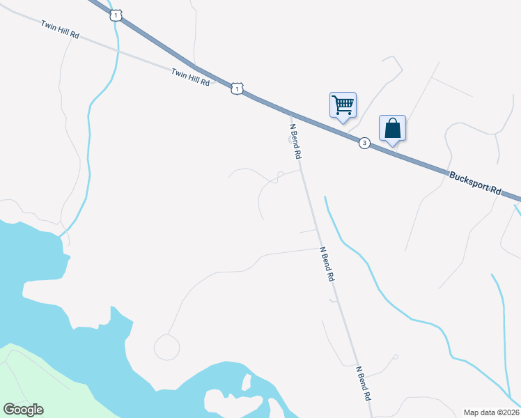 map of restaurants, bars, coffee shops, grocery stores, and more near 40 Mayflower Way in Ellsworth
