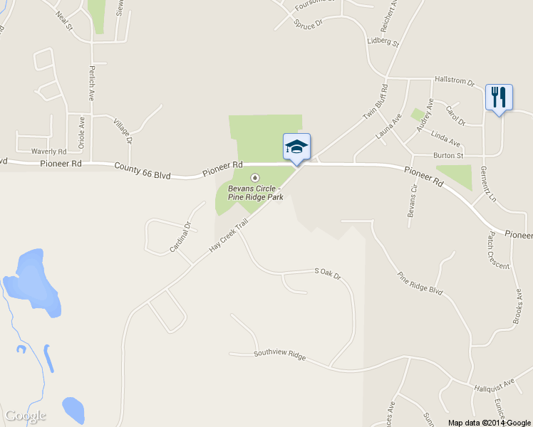map of restaurants, bars, coffee shops, grocery stores, and more near 2271 Twin Bluff Road in Red Wing