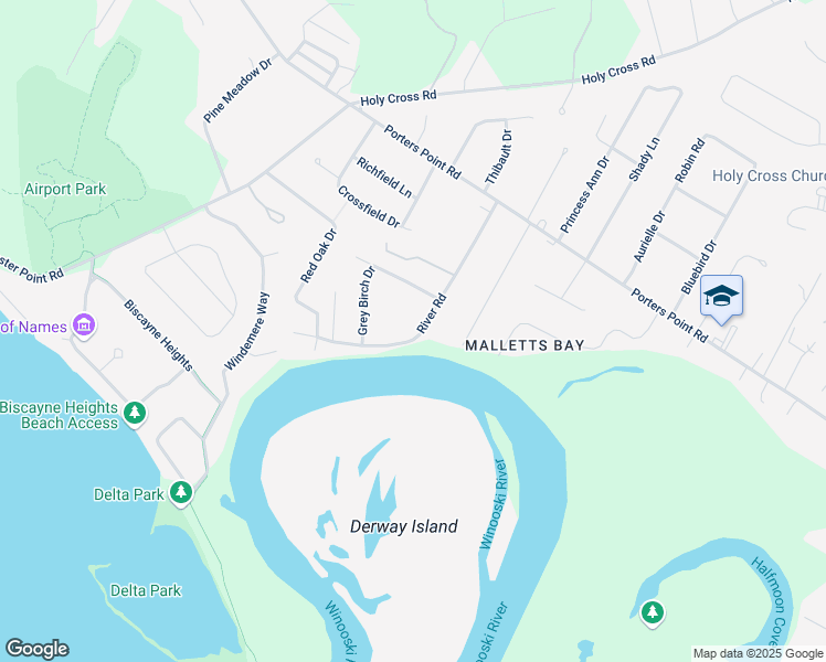 map of restaurants, bars, coffee shops, grocery stores, and more near 294 River Road in Colchester