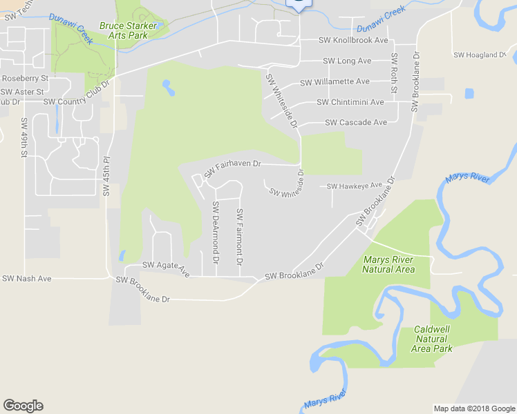 map of restaurants, bars, coffee shops, grocery stores, and more near 2595 Southwest Whiteside Drive in Corvallis