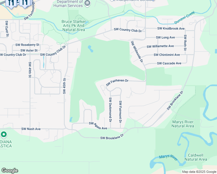 map of restaurants, bars, coffee shops, grocery stores, and more near 4010 Southwest Fairhaven Drive in Corvallis