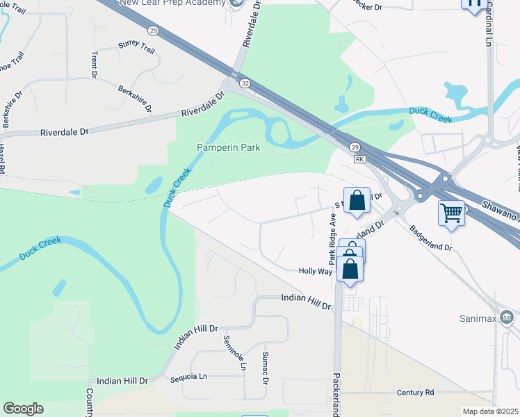 map of restaurants, bars, coffee shops, grocery stores, and more near 2774 South Memorial Drive in Howard