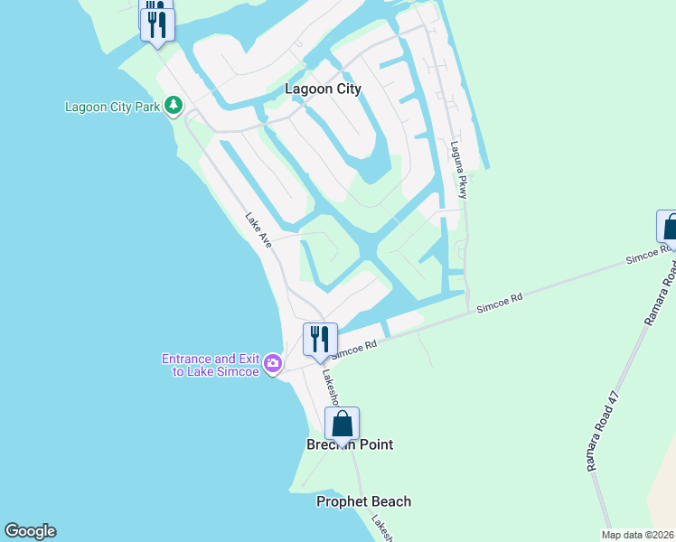 map of restaurants, bars, coffee shops, grocery stores, and more near 20 Beaver Trail in Brechin