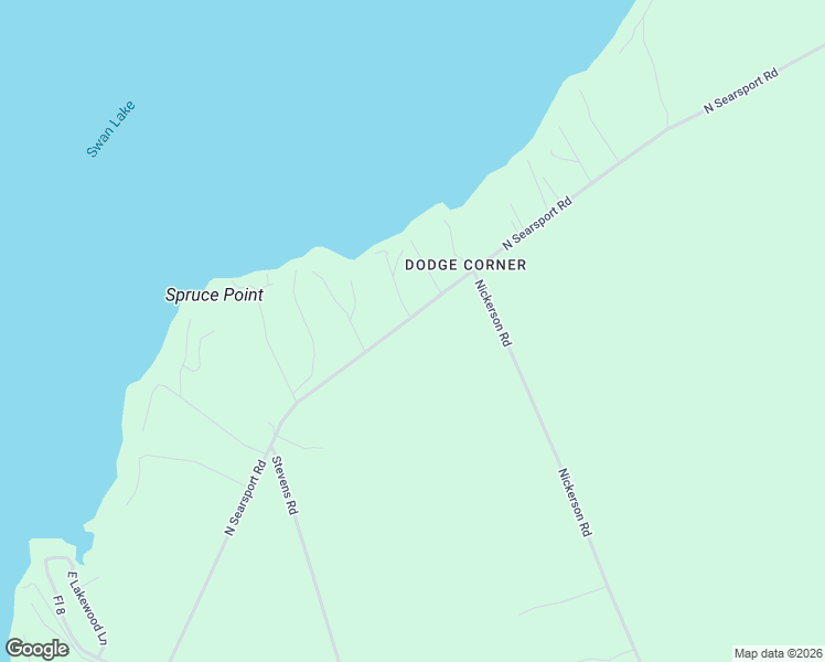 map of restaurants, bars, coffee shops, grocery stores, and more near 54 East Bryant Lane in Swanville