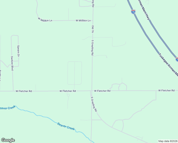 map of restaurants, bars, coffee shops, grocery stores, and more near 9725-9999 South Grayling Road in Roscommon