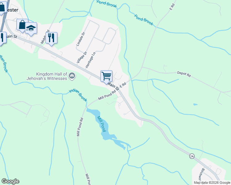 map of restaurants, bars, coffee shops, grocery stores, and more near 900 Main Street in Colchester