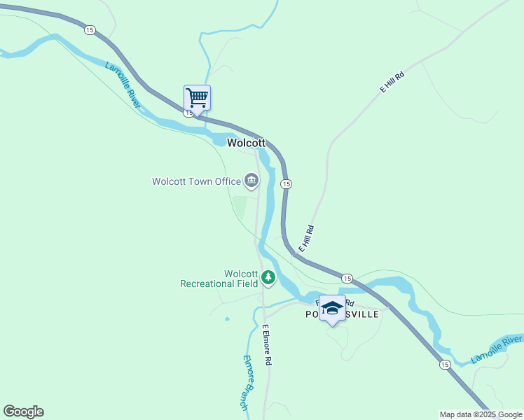 map of restaurants, bars, coffee shops, grocery stores, and more near 197 School Street in Wolcott