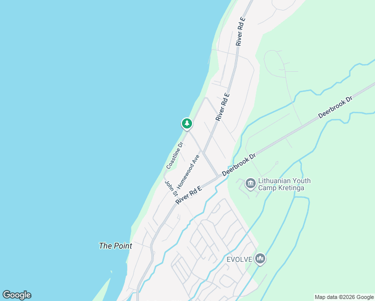 map of restaurants, bars, coffee shops, grocery stores, and more near 332 Coastline Drive in Wasaga Beach