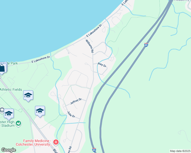 map of restaurants, bars, coffee shops, grocery stores, and more near 754 Williams Rd in Colchester