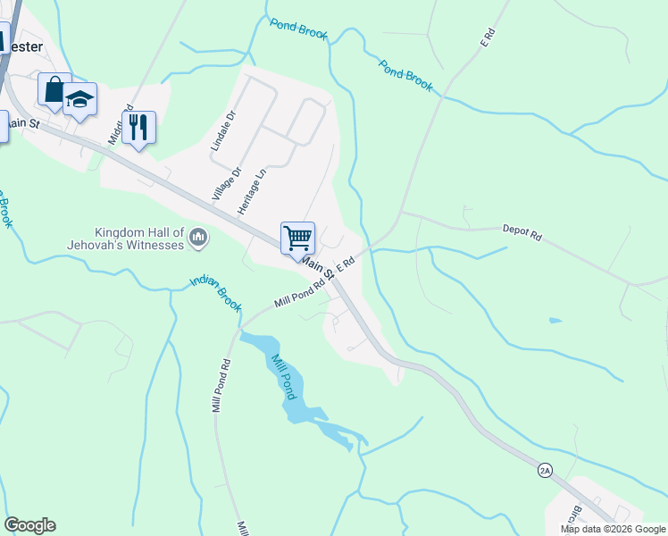 map of restaurants, bars, coffee shops, grocery stores, and more near 19 East Road in Colchester