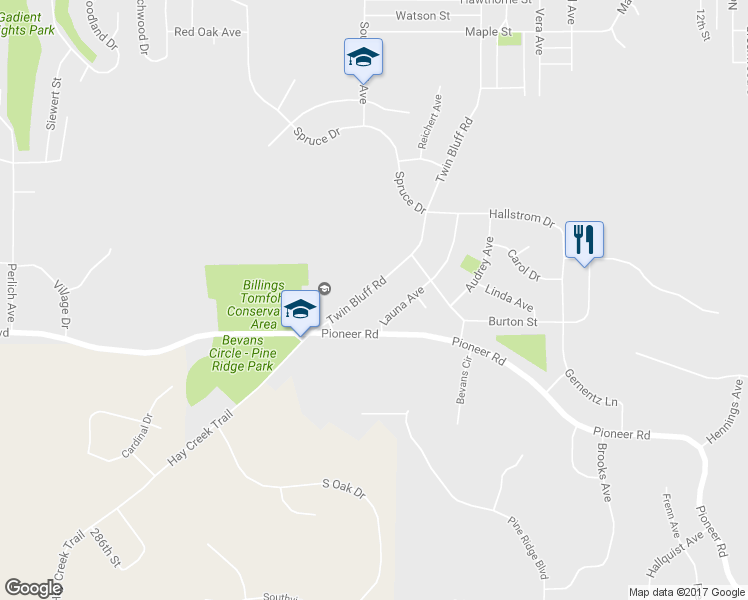 map of restaurants, bars, coffee shops, grocery stores, and more near 2045 Twin Bluff Road in Red Wing