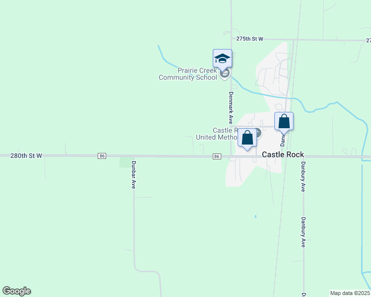 map of restaurants, bars, coffee shops, grocery stores, and more near 4625 280th Street West in Northfield