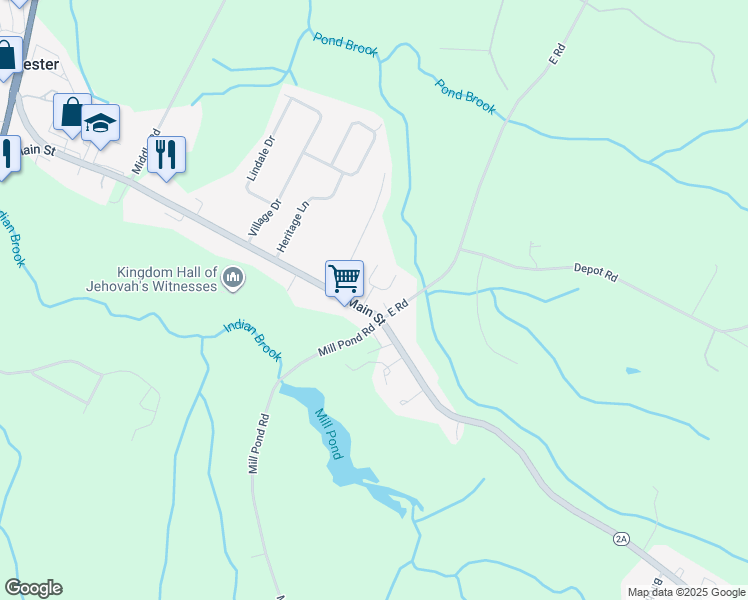 map of restaurants, bars, coffee shops, grocery stores, and more near 900 Main Street in Colchester