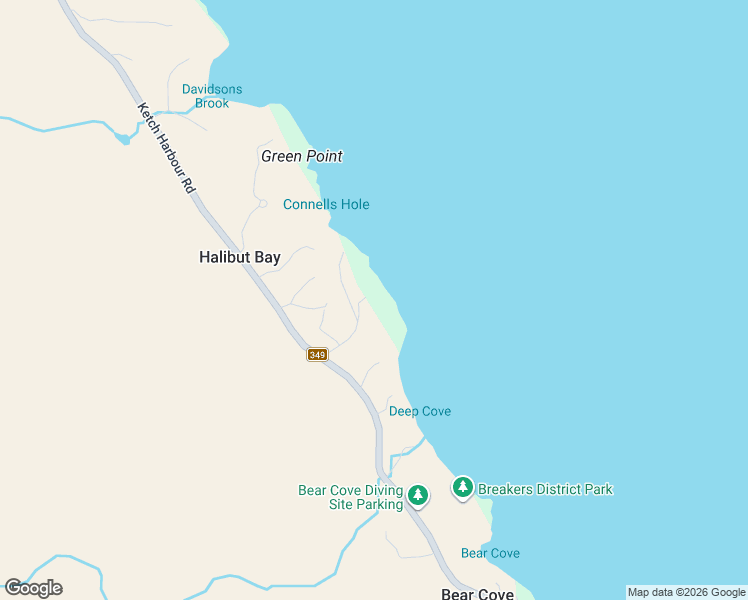 map of restaurants, bars, coffee shops, grocery stores, and more near 73 Kestrel Court in Halibut Bay