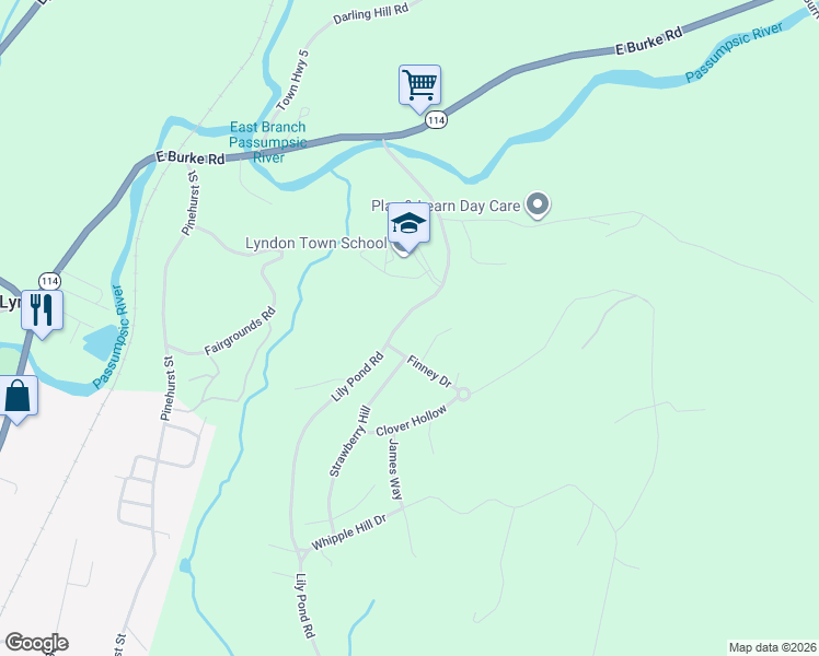 map of restaurants, bars, coffee shops, grocery stores, and more near 47 Finney Drive in Lyndon