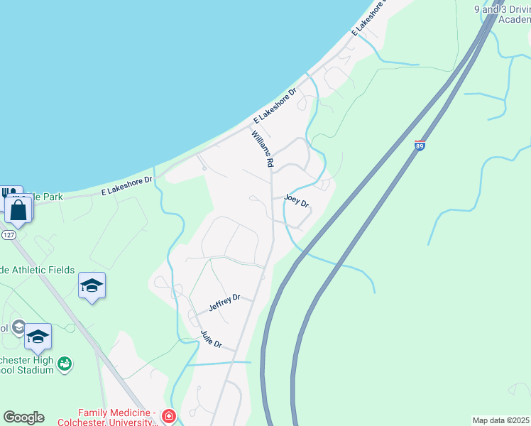 map of restaurants, bars, coffee shops, grocery stores, and more near 754 Williams Road in Colchester