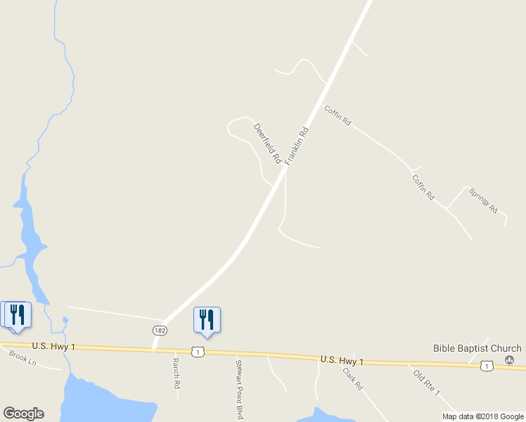 map of restaurants, bars, coffee shops, grocery stores, and more near 179 Franklin Road in Hancock