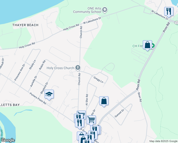 map of restaurants, bars, coffee shops, grocery stores, and more near 81 Belwood Avenue in Colchester
