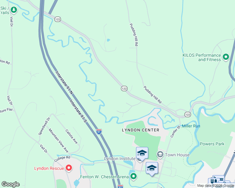 map of restaurants, bars, coffee shops, grocery stores, and more near 470 Vermont 122 in Lyndon
