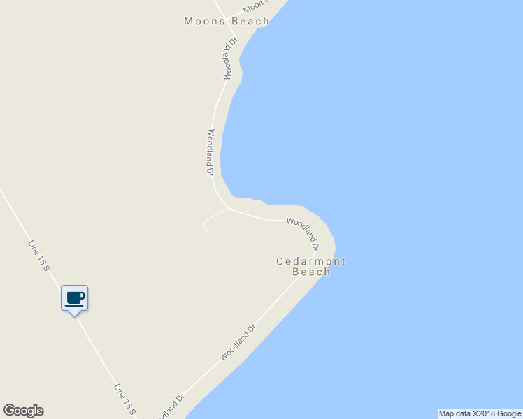 map of restaurants, bars, coffee shops, grocery stores, and more near 835 Woodland Drive in Orillia