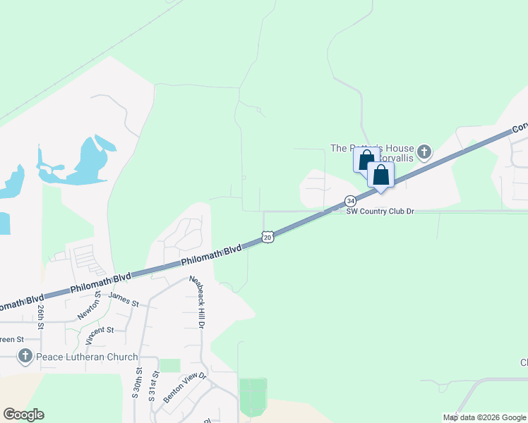 map of restaurants, bars, coffee shops, grocery stores, and more near 2125 Southwest 71st Street in Corvallis
